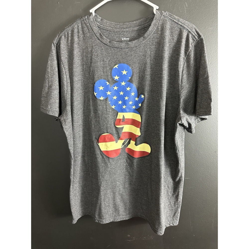 Disney Patriotic Mickey Mouse Tshirt USA Americana Flag XL Red White Blue Salute